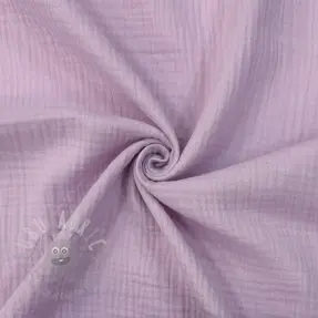 Dubbelgasväv/muslin soft lilac ORGANIC