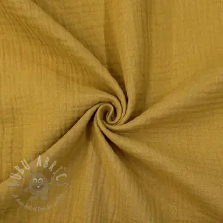 Dubbelgasväv/muslin dark ochre