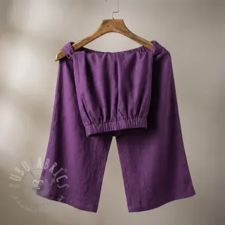 Förtvättat lin dark purple