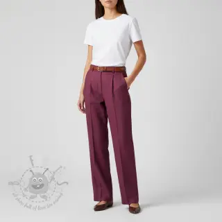 Förtvättat lin wine red