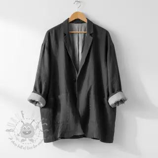 Förtvättat lin STONEWASHED PREMIUM black