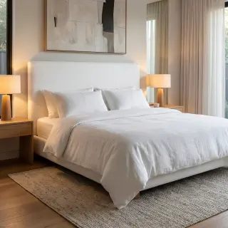 Ľan predpraný STONEWASHED PREMIUM white