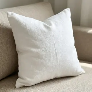 Ľan predpraný STONEWASHED PREMIUM white