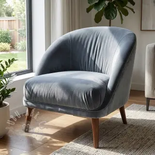 Sammet VELVET PREMIUM blue grey