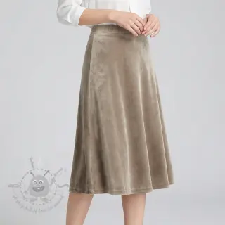 Sammet VELVET STRETCH taupe