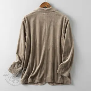 Sammet VELVET STRETCH taupe