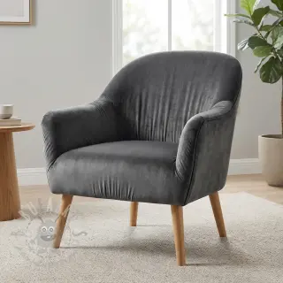 Sammet VELVET STRETCH dark grey