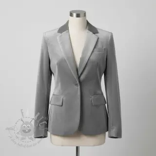 Sammet VELVET STRETCH light grey