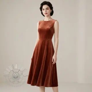 Sammet VELVET STRETCH brick