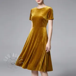 Sammet VELVET STRETCH camel
