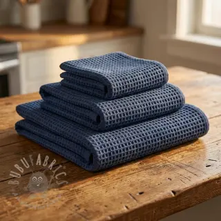 Bomull med vaffelbindning dark jeans