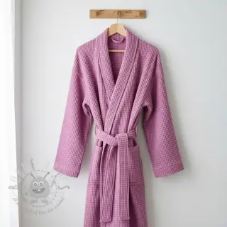 Bomull med vaffelbindning pink