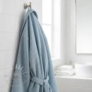 Bomull med vaffelbindning blue heaven