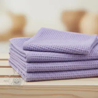 Bomull med vaffelbindning bright lilac