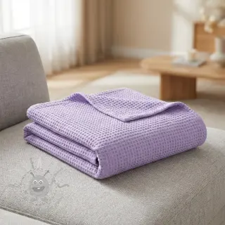 Bomull med vaffelbindning bright lilac