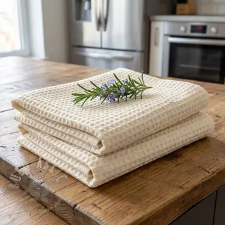 Bomull med vaffelbindning SIMPLY NATURAL