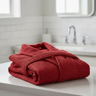 Bavlna s vaflovou väzbou red
