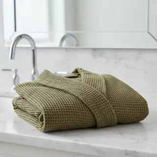 Bavlna s vaflovou väzbou moss green
