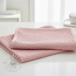 Bomull med vaffelbindning bleached rose