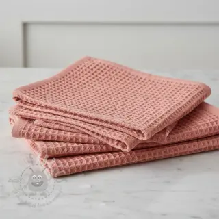 Bomull med vaffelbindning blush