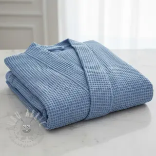 Bomull med vaffelbindning blue