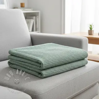 Bomull med vaffelbindning dark green