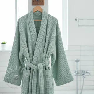 Bomull med vaffelbindning green