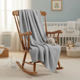 Bomull med vaffelbindning grey