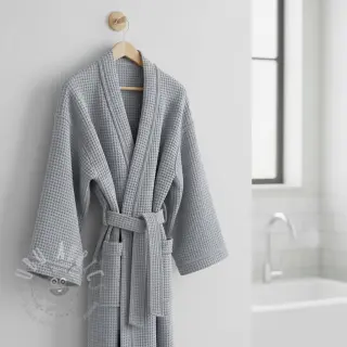 Bomull med vaffelbindning grey