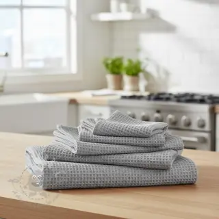 Bomull med vaffelbindning grey
