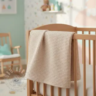 Bomull med vaffelbindning light beige