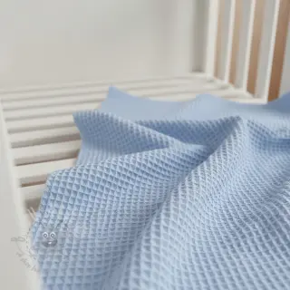 Bomull med vaffelbindning light blue