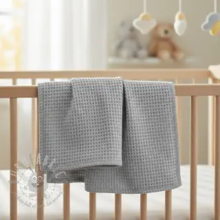 Bomull med vaffelbindning light grey