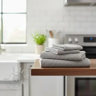 Bomull med vaffelbindning light grey
