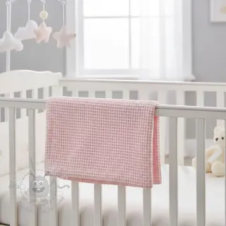 Bomull med vaffelbindning light rose
