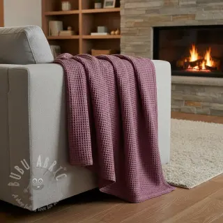Bomull med vaffelbindning mauve