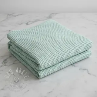 Bomull med vaffelbindning mint