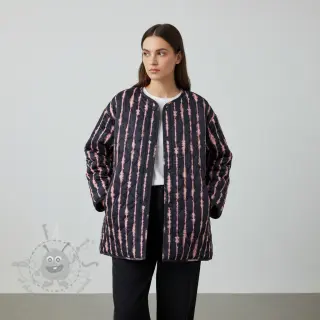 Vadderat tyg VELVET Stripes navy