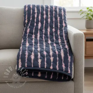 Vadderat tyg VELVET Stripes navy