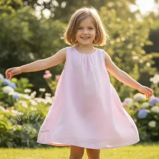 Förtvättat lin 170 g baby pink
