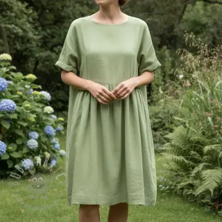 Förtvättat lin 170 g light green