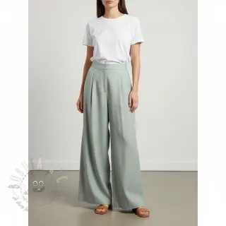 Förtvättat lin 170 g sage grey