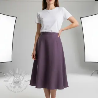 Förtvättat lin 170 g aubergine
