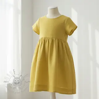 Förtvättat lin 170 g yellow