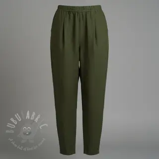 Förtvättat lin 170 g army green