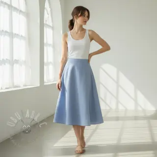 Förtvättat lin lavender blue