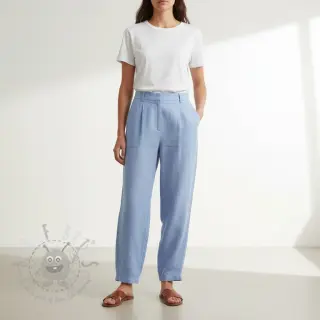 Förtvättat lin lavender blue