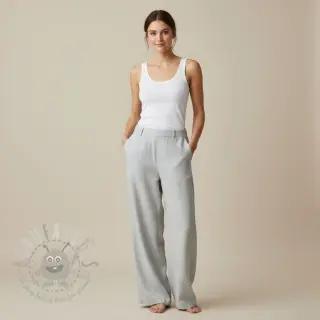 Förtvättat lin 170 g light blue