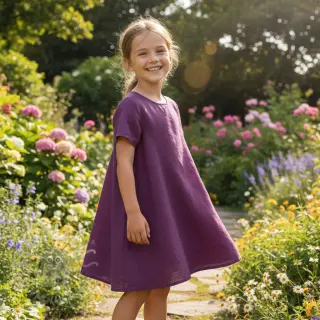 Förtvättat lin 170 g mulberry