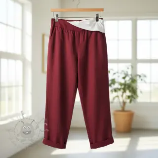 Förtvättat lin 170 g bordeaux